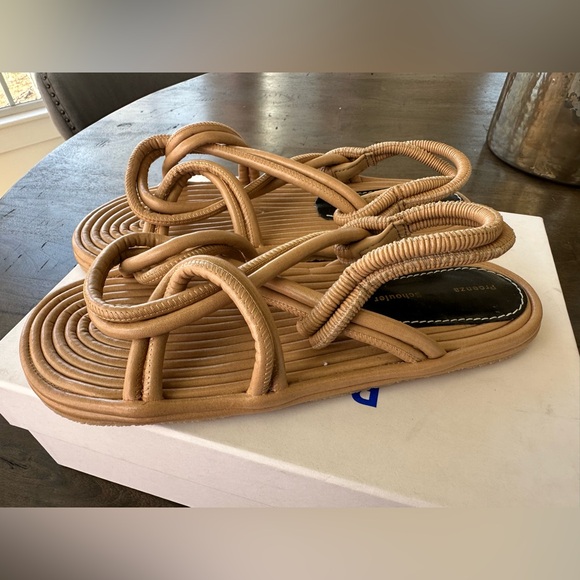 New $595 Proenza Schouler Cable Sandals Khaki Size 39 EU / 9 US New In Box - Picture 5 of 11